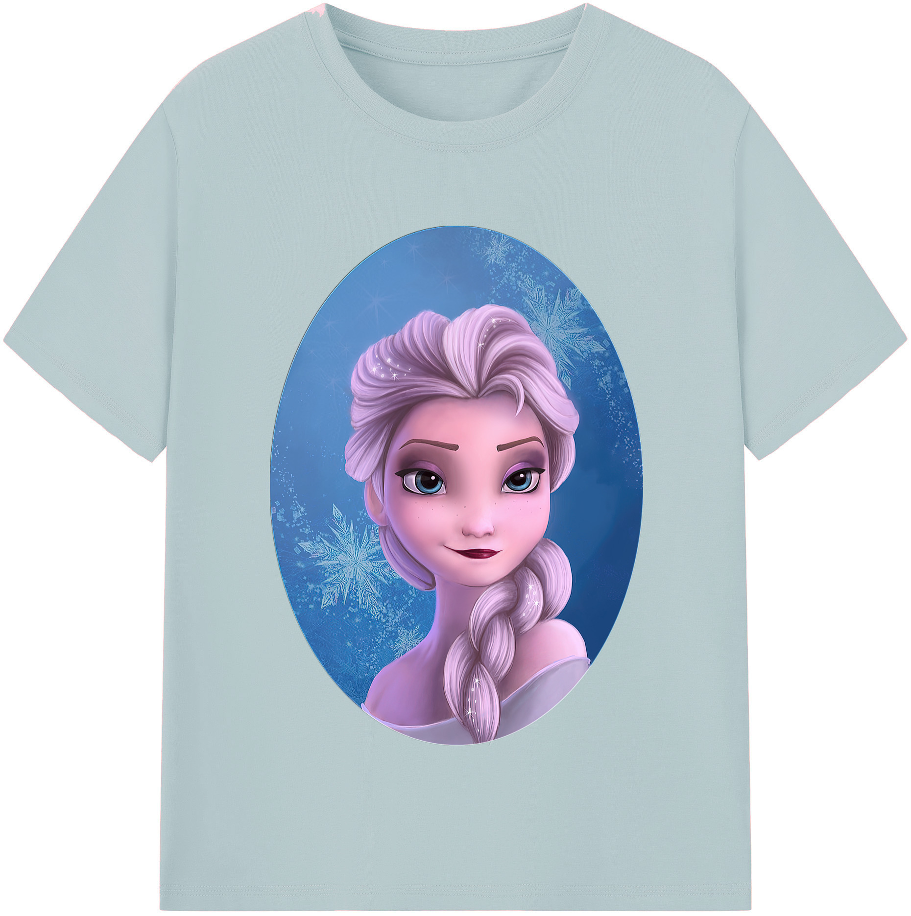 （画像用） アナと雪の女王 アンナ エルサ Frozen Anna Elsa 綿100％半袖Tシャツ（フロントプリント）